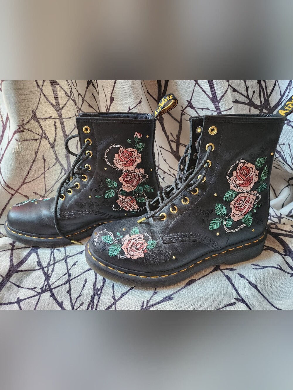 Retired Pink Rose Doc Martens